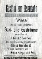 Annonce Robert Hempel - 1925 - Fleischerei